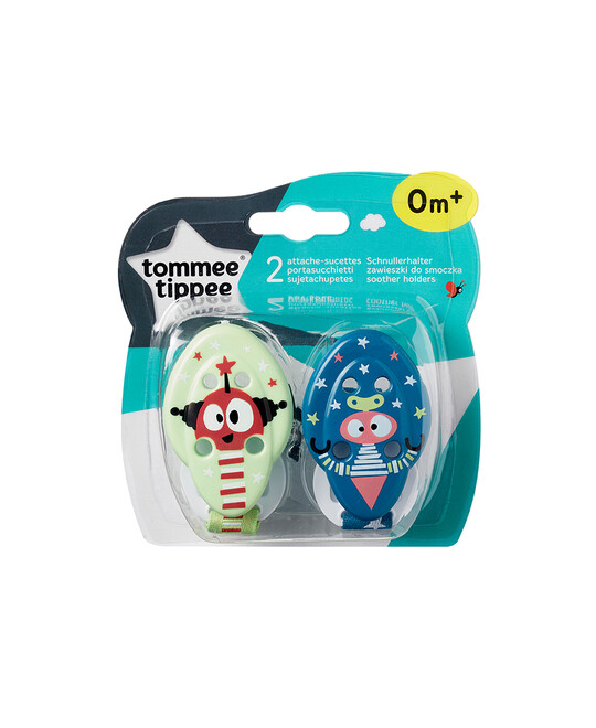 Tommee Tippee Closer to Nature Soother Holders x 2 (TealWhite) image number 3
